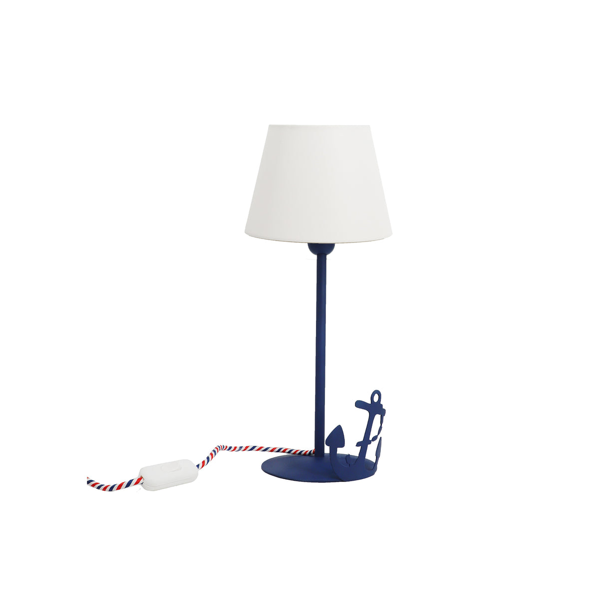 Lampada in legno a forma di ancora e colore bianco
